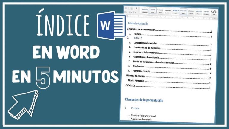 Descubre cómo crear un índice en Word de forma rápida y sencilla